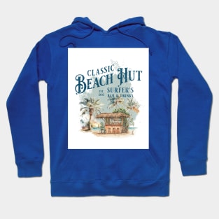 Classic Beach Hut - Surfer's Bar & Drinks Hoodie